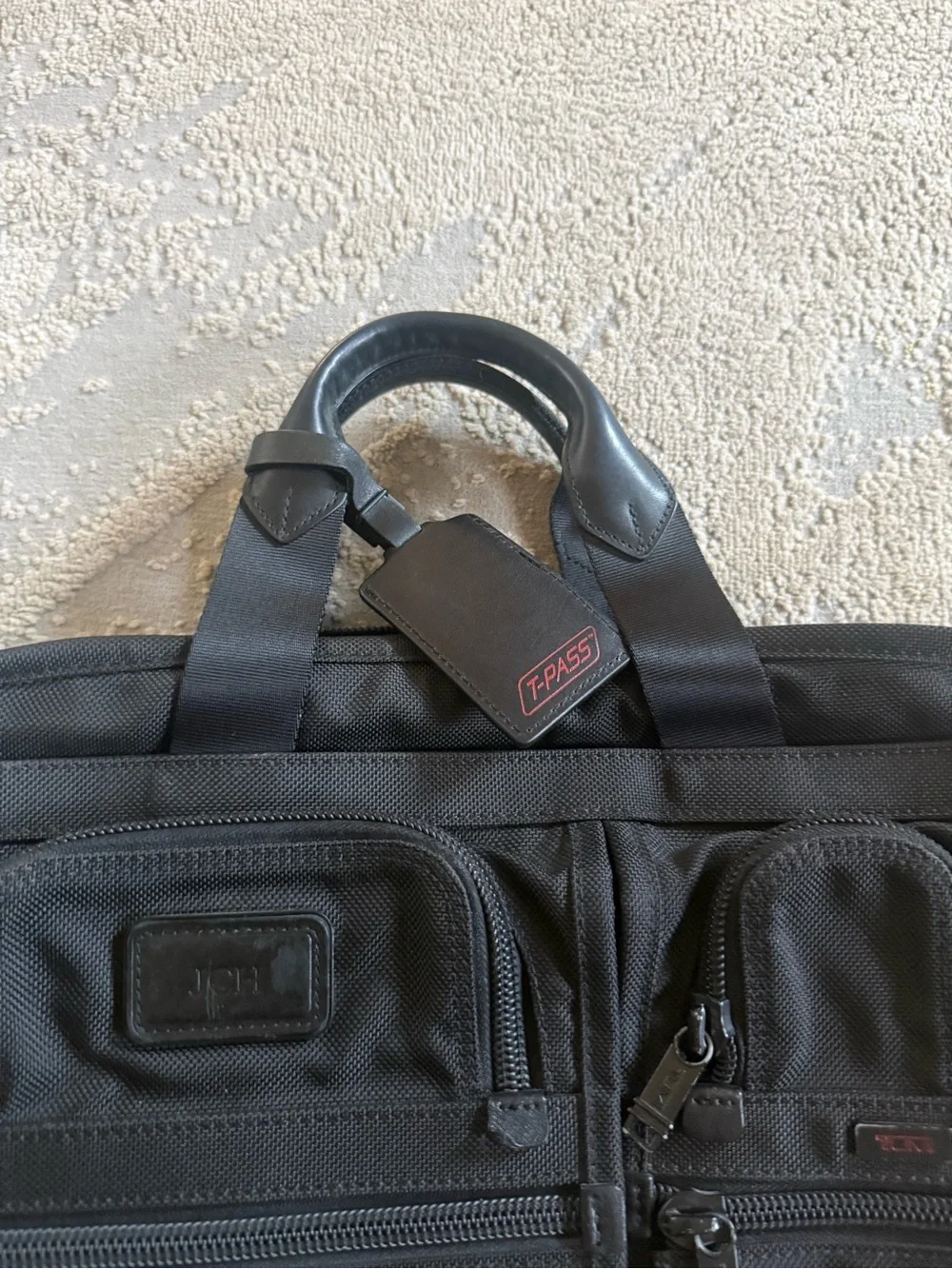 Tumi Alpha 2 T Pass Briefcase 26145DH Black Ballistic Nylon Bag Laptop Sleeve